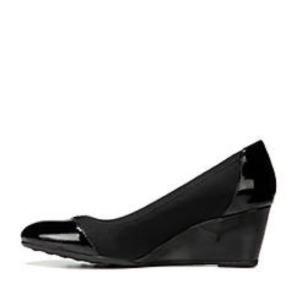 NWT CLASSIC LIFE STRIDE Black Patent Wedges Womens Shoes 8.5 M NIB Make Fair off - Picture 4 of 13